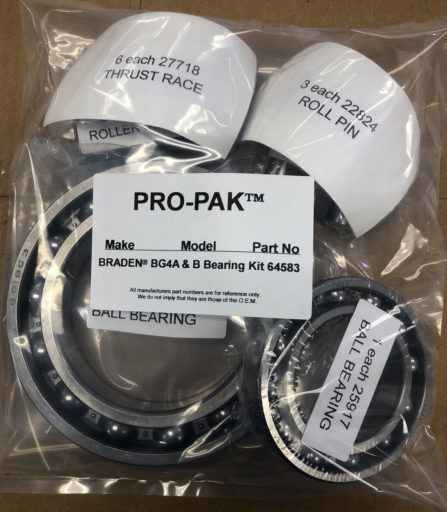 BRADEN® Model BG4B Bearing Kit Number 64583
