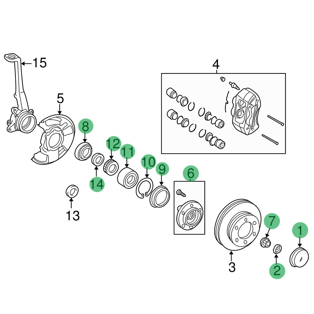 930-417K (ABS) - Front Wheel Hub Bearing Repair Kit Assembly