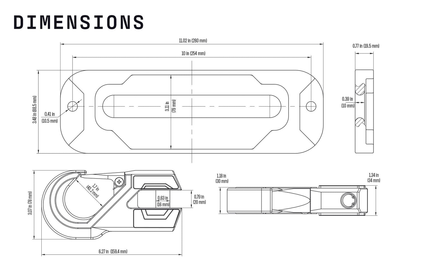 Armortek Hawse Fairlead & Hook Kit