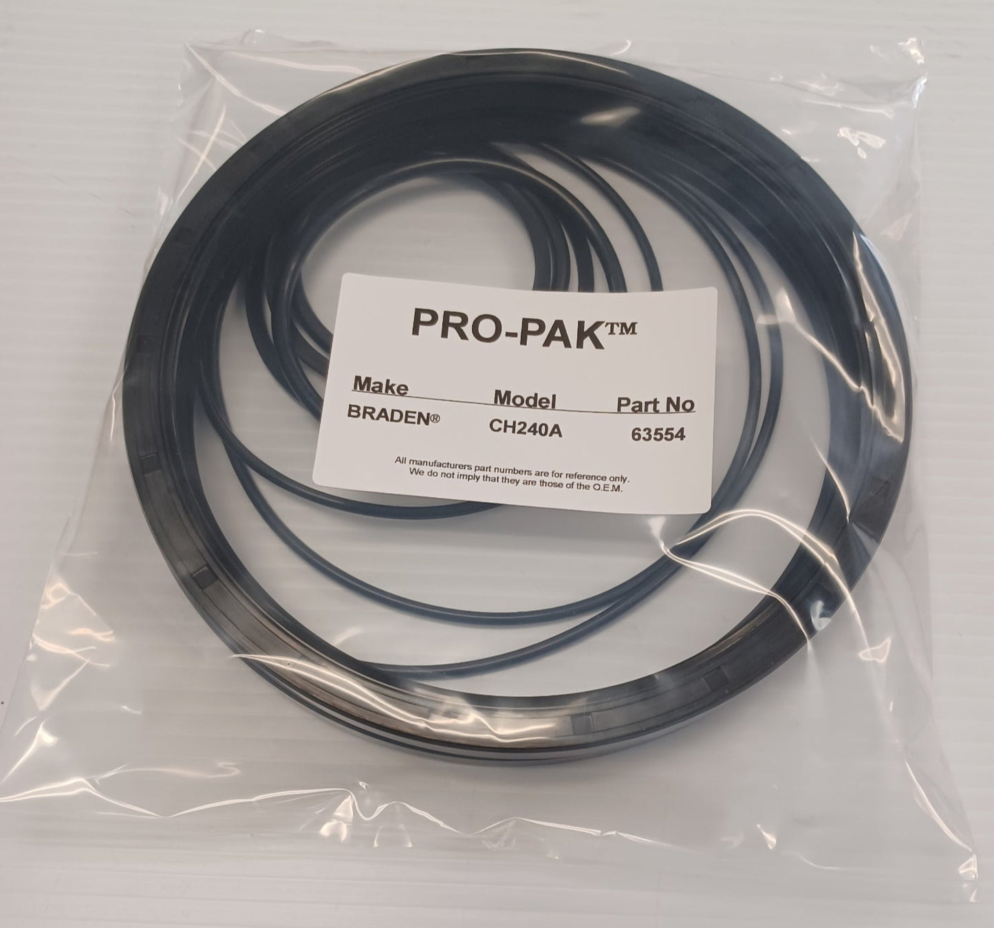 BRADEN® Model CH240A PRO-PAK Seal Kit Number 62554
