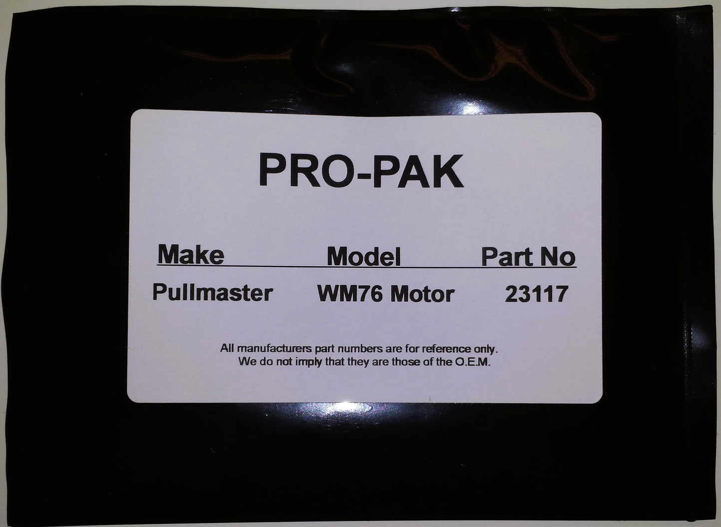 PULL MASTER® Model WM76 Winch Motor Seal Kit Number 23117