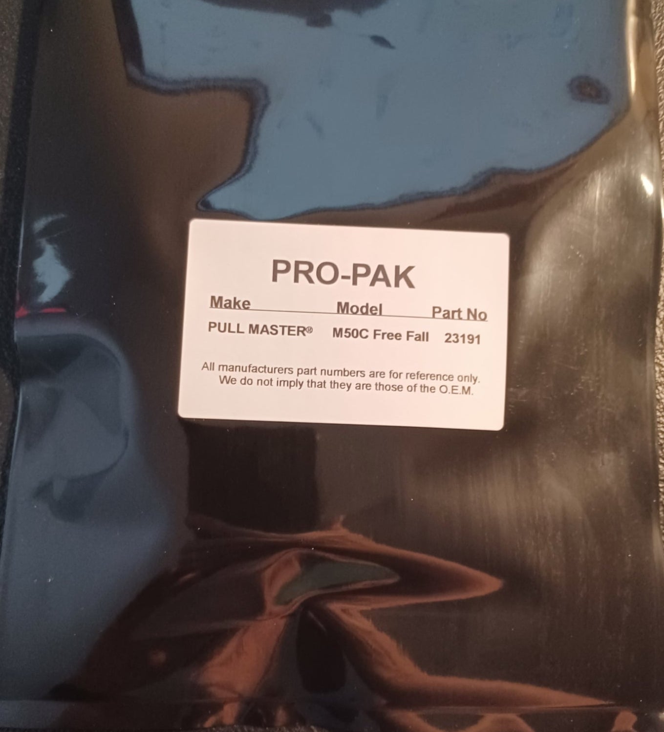 PULL MASTER® Model M50C Free Fall Seal Kit Number 23191
