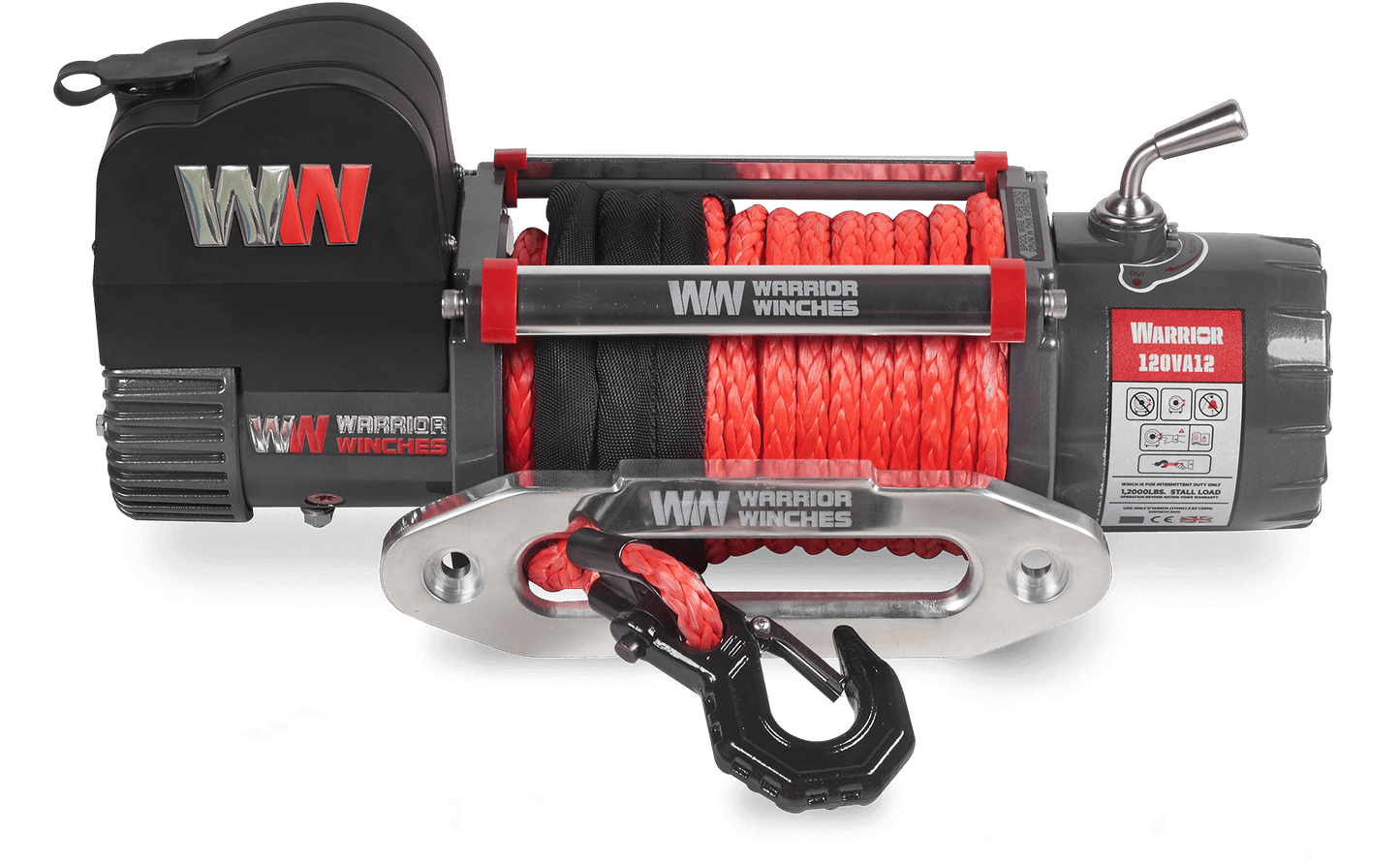 Samurai 12,500lb 12v Electric Winch - Synthetic Rope