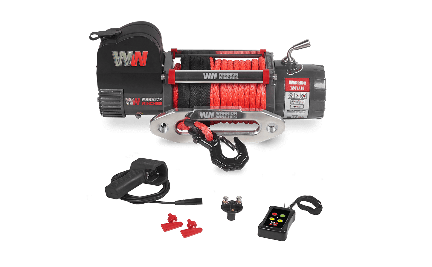 Samurai 12,500lb 12v Electric Winch - Synthetic Rope