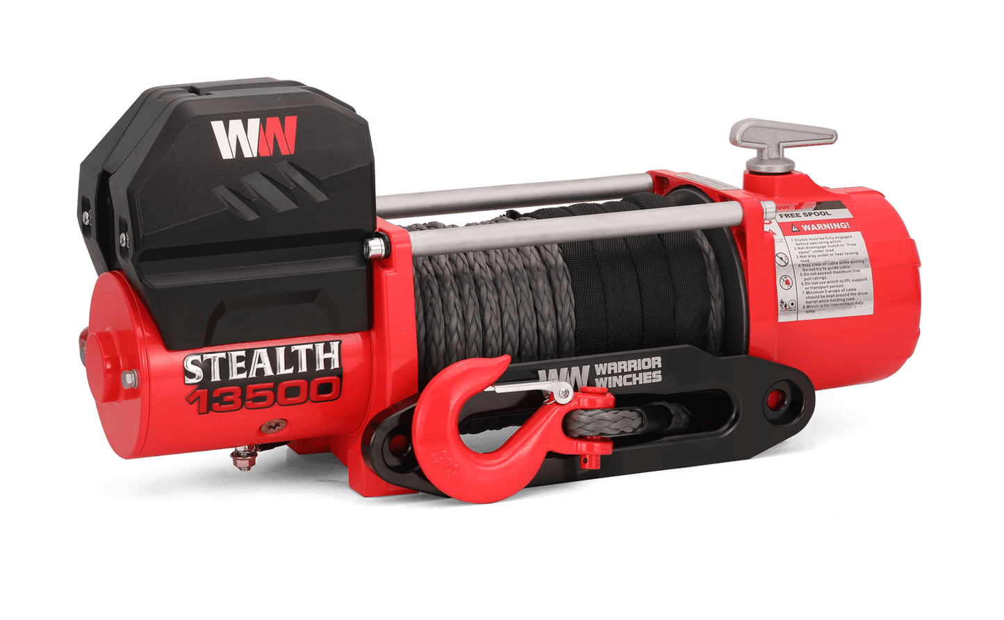 Stealth 13,500lb 12v Electric Winch - Synthetic Rope