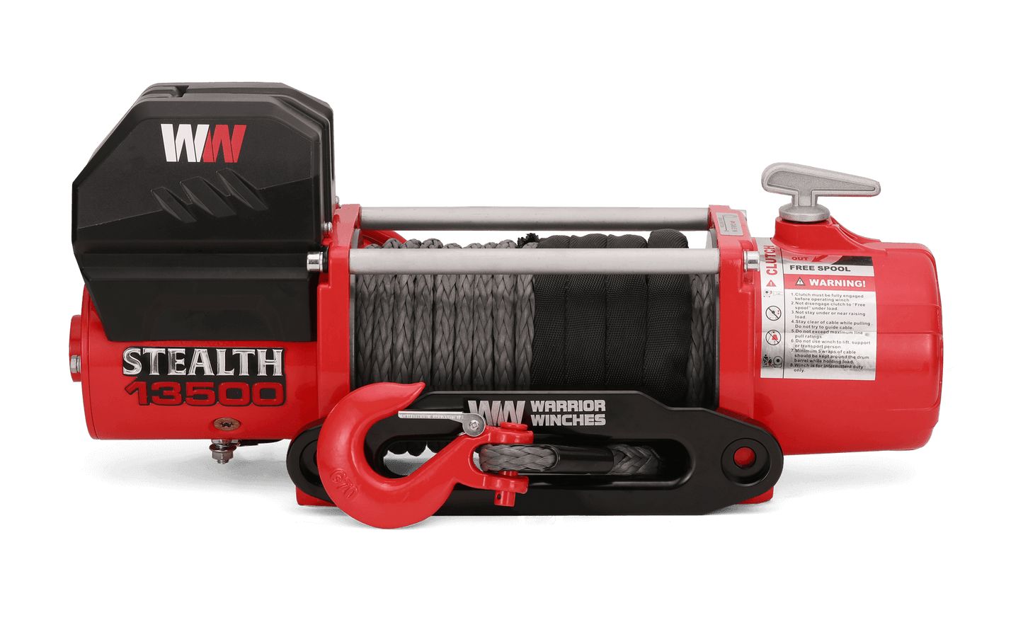 Stealth 13,500lb 12v Electric Winch - Synthetic Rope