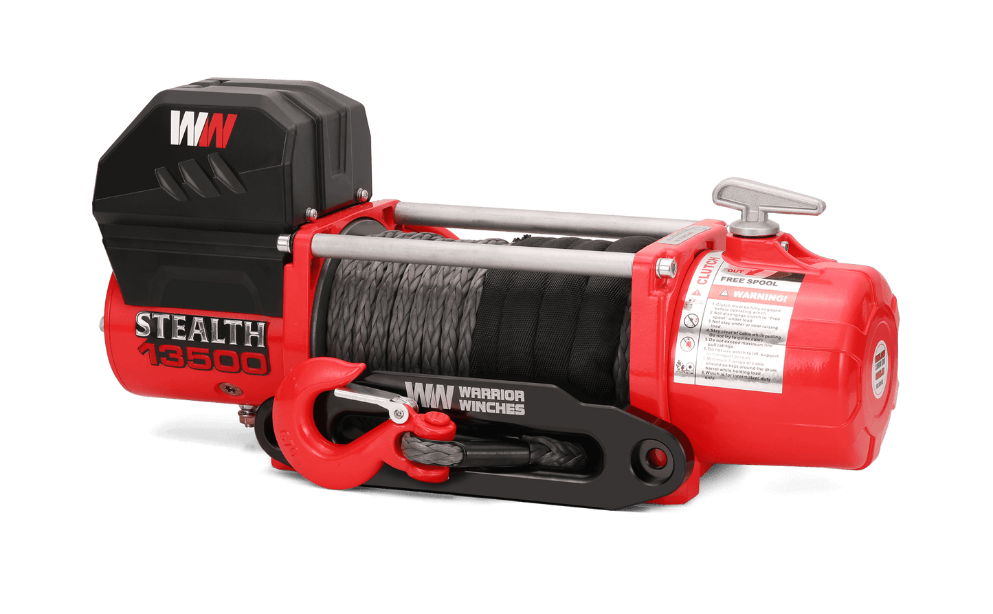 Stealth 13,500lb 12v Electric Winch - Synthetic Rope