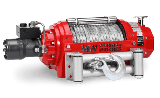 RV15 15,000lb (6.8 Ton) Industrial Hydraulic Winch - Steel Rope