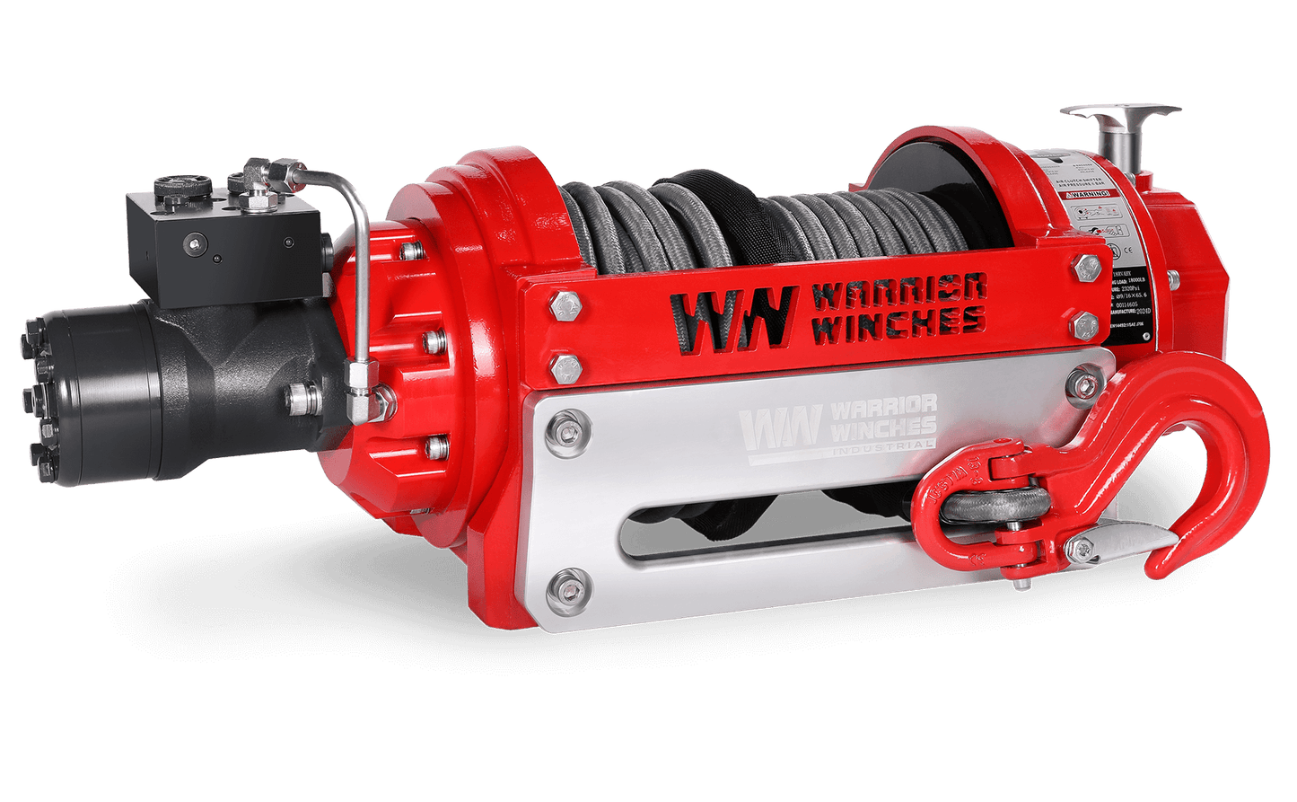 RV18 18,000lb (8.1 Ton) Industrial Hydraulic Winch - Synthetic Rope