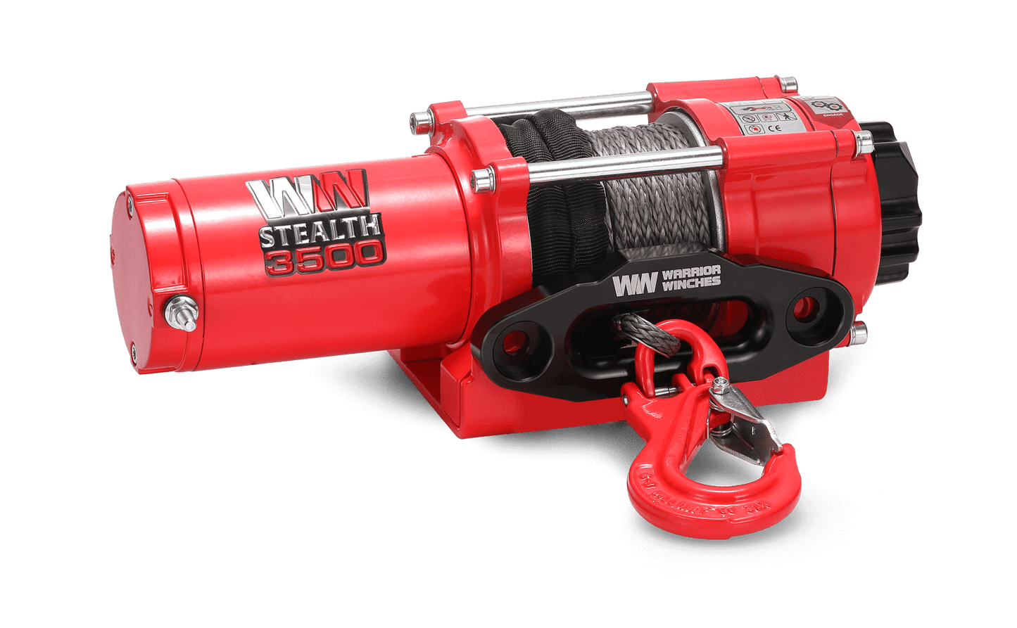 Stealth 3,500lb 12v Electric Winch - Synthetic Rope