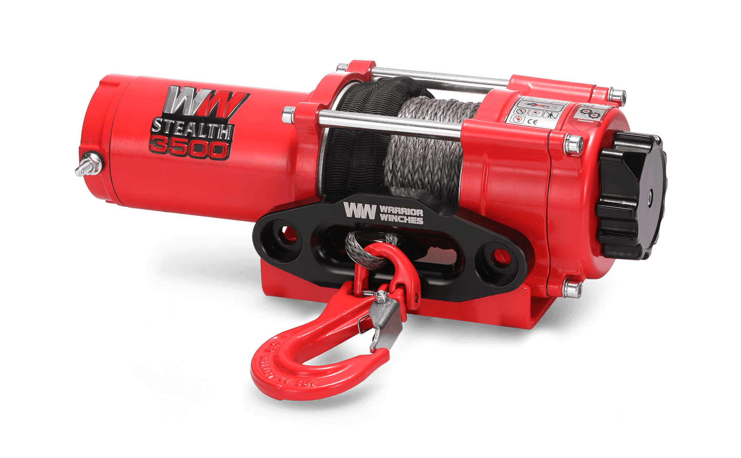Stealth 3,500lb 12v Electric Winch - Synthetic Rope