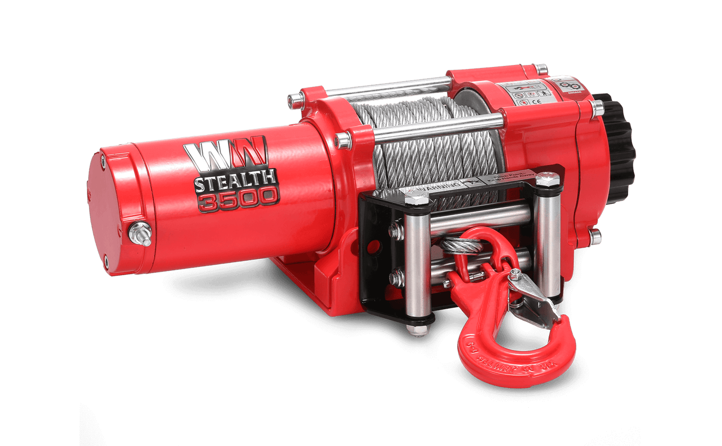 Stealth 3,500lb 12v Electric Winch - Steel Rope
