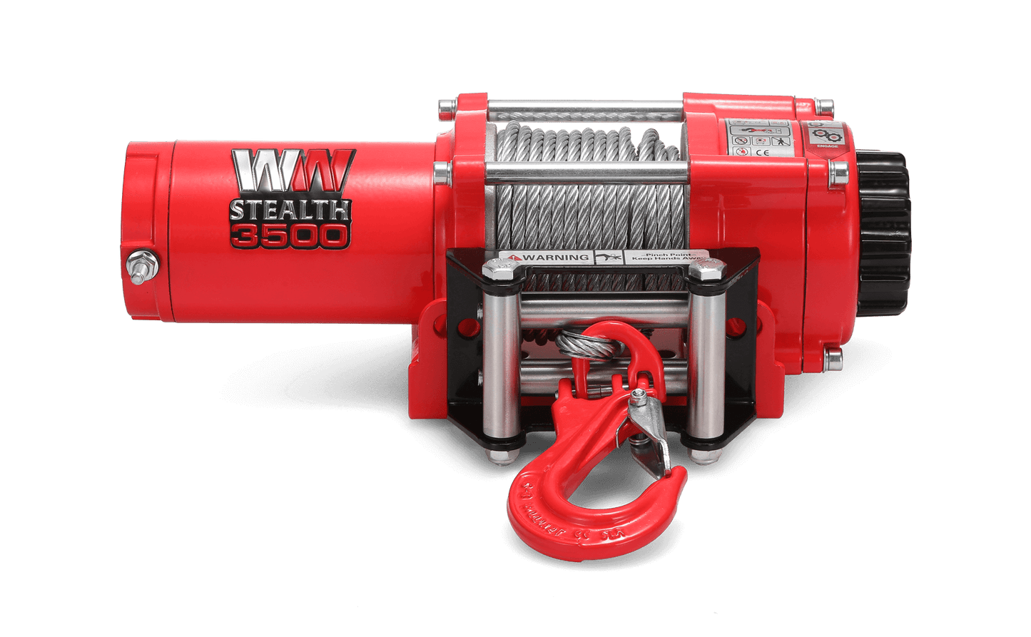 Stealth 3,500lb 12v Electric Winch - Steel Rope