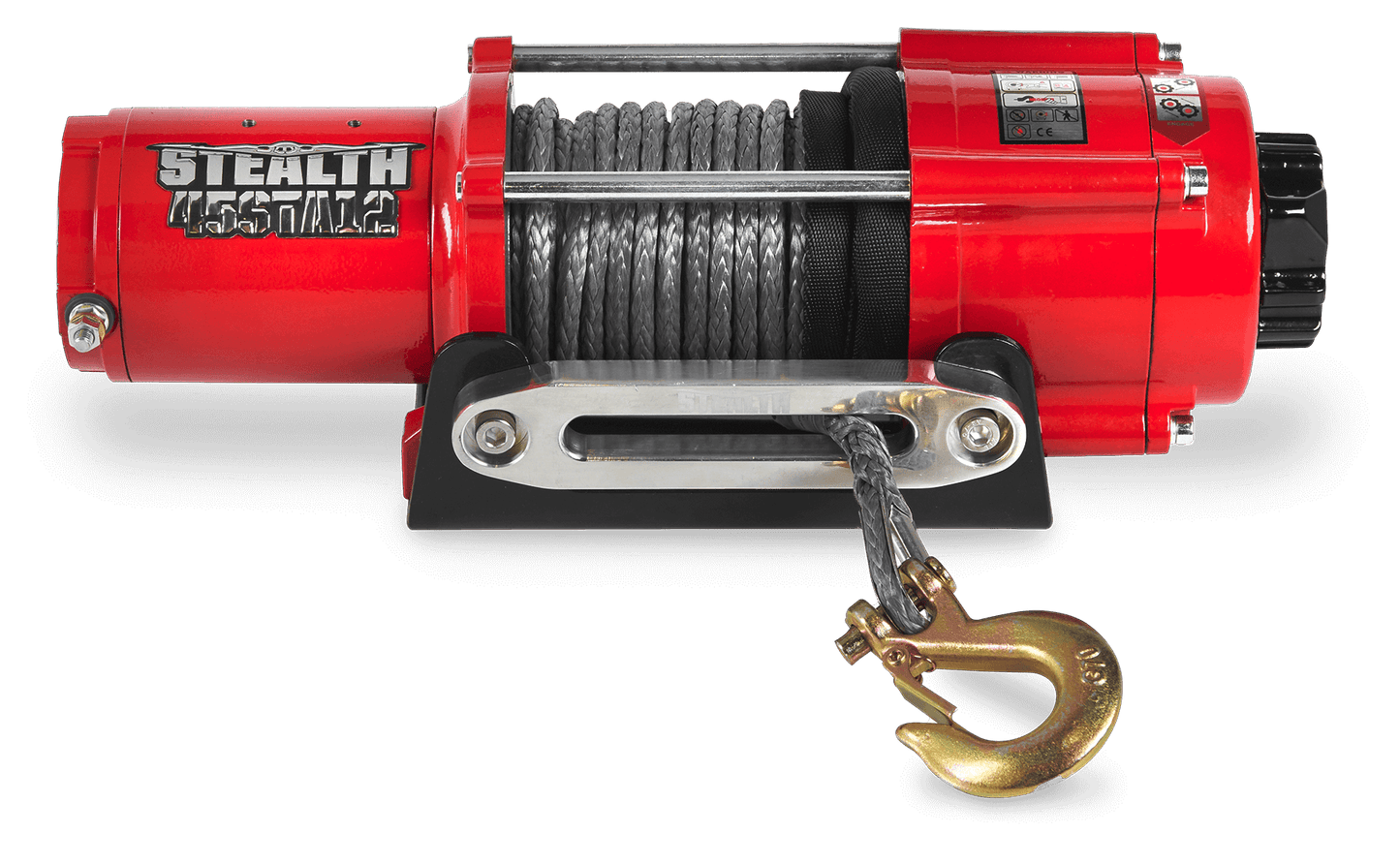Stealth 4,500lb 12v Electric Winch - Synthetic Rope