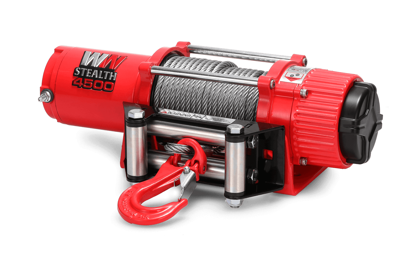 Stealth 4,500lb 12v Electric Winch - Steel Rope