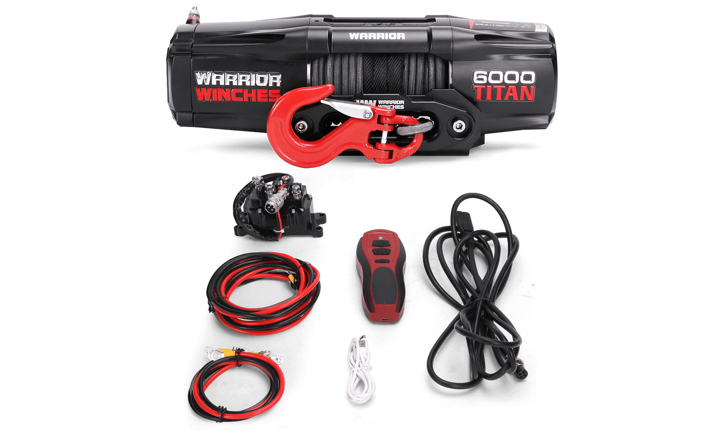 Titan 6,000lb 12v Electric Winch - Synthetic Rope