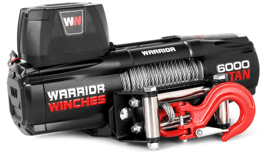Titan 6,000lb 12v Electric Winch - Steel Rope