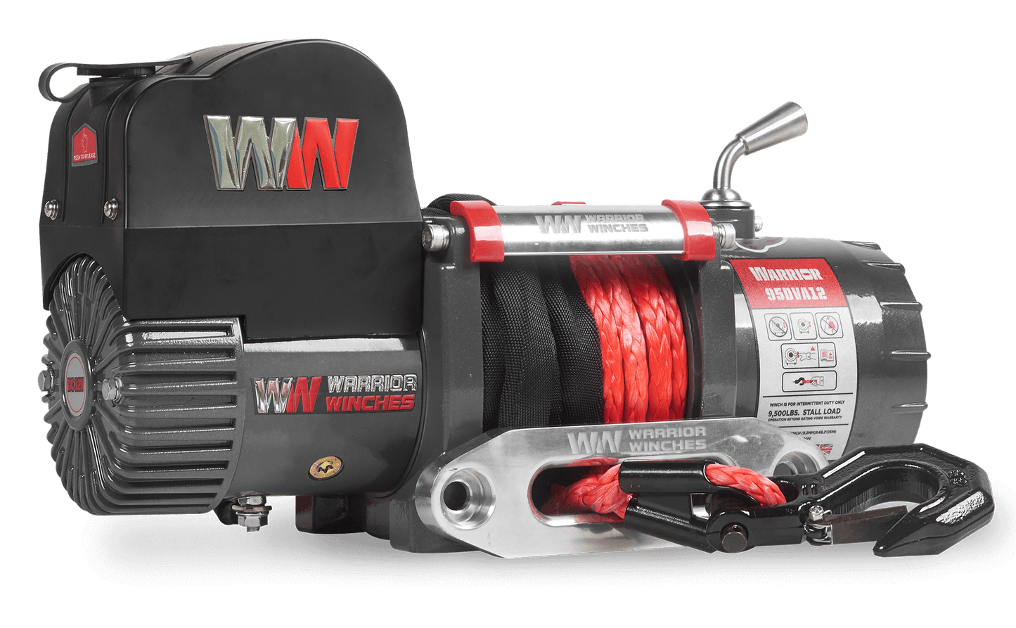 Samurai 9,500lb Short Drum 12v Electric Winch - Synthetic Rope