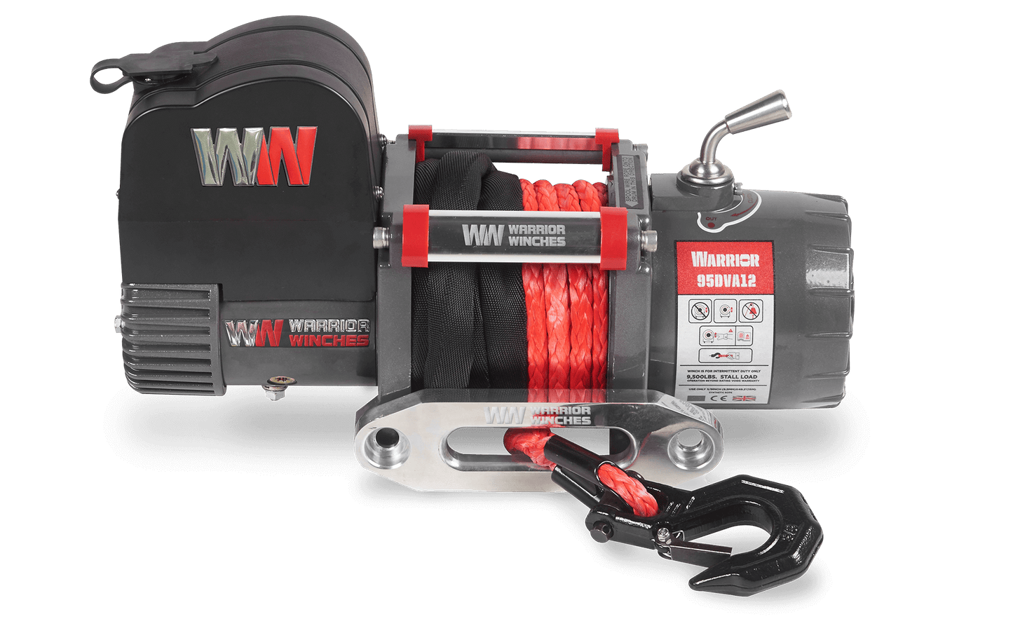 Samurai 9,500lb Short Drum 12v Electric Winch - Synthetic Rope