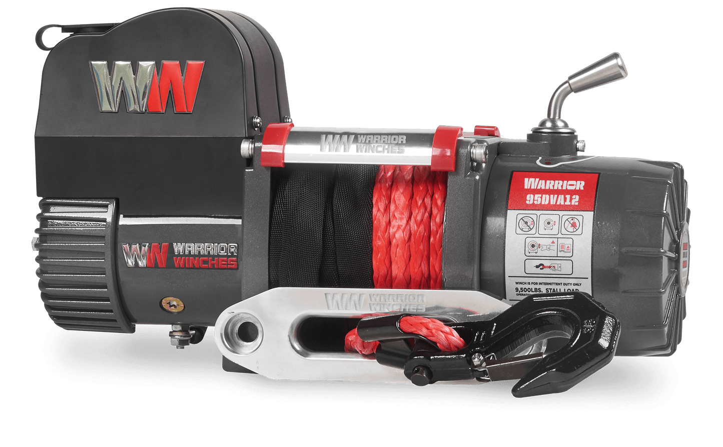 Samurai 9,500lb Short Drum 12v Electric Winch - Synthetic Rope
