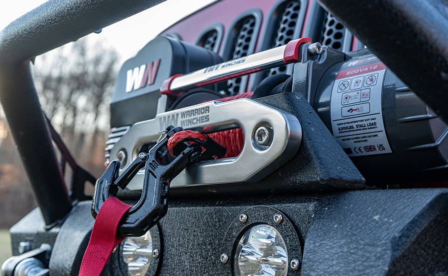 Samurai 8,000lb 12v Electric Winch - Synthetic Rope