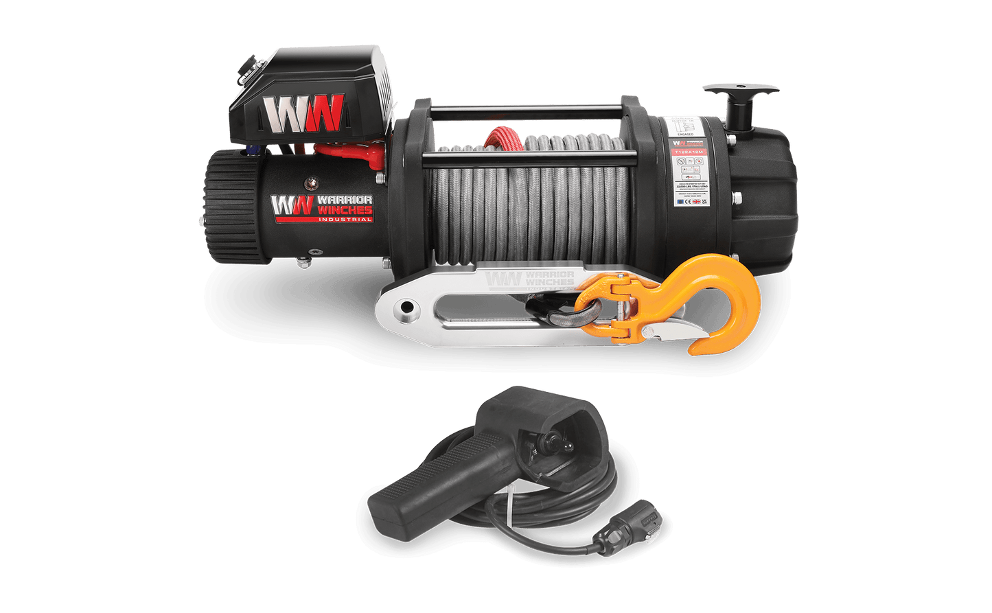 T1000 22000lb Electric Winch - 12v Synthetic Rope