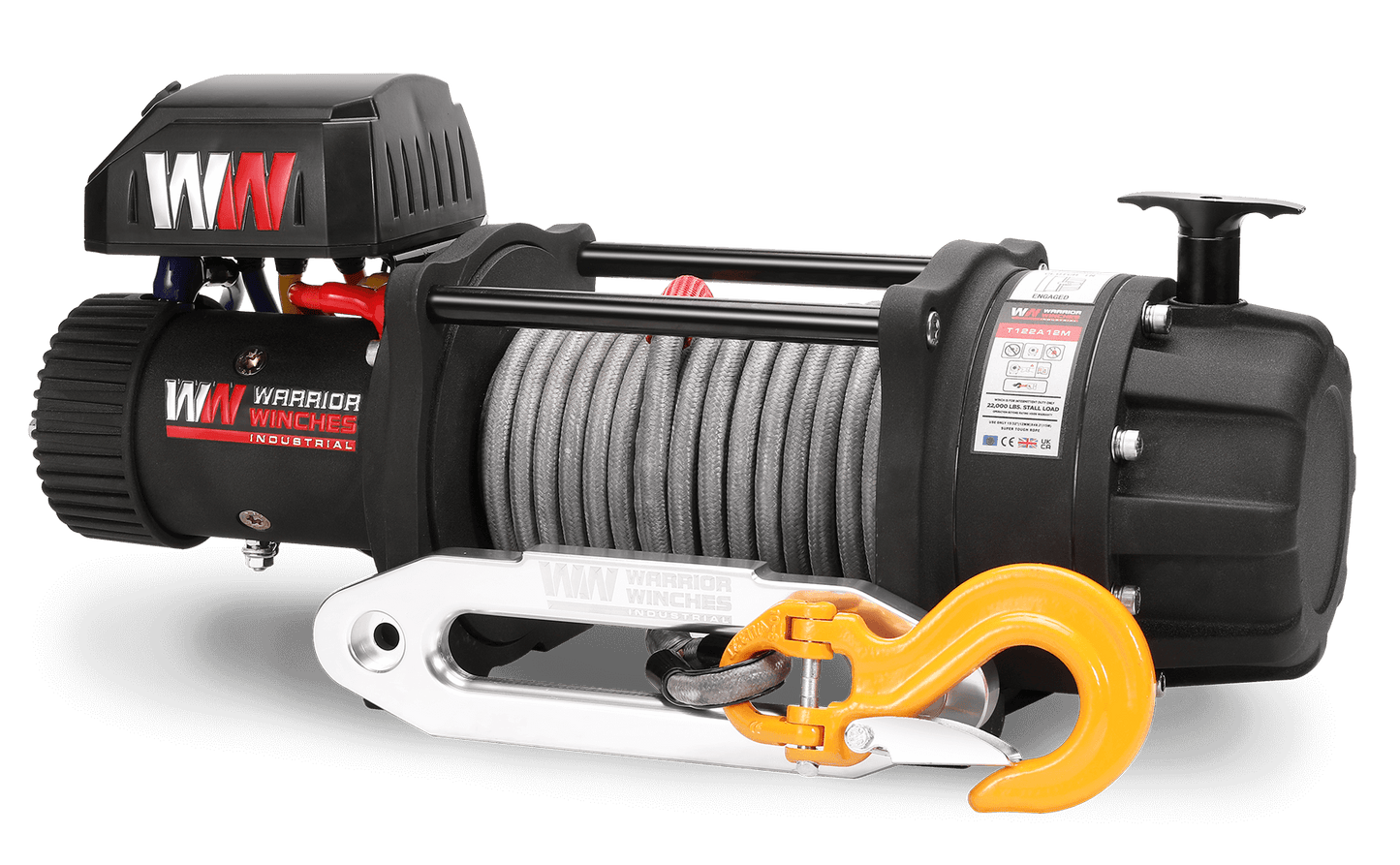 T1000 22000lb Electric Winch - 12v Synthetic Rope