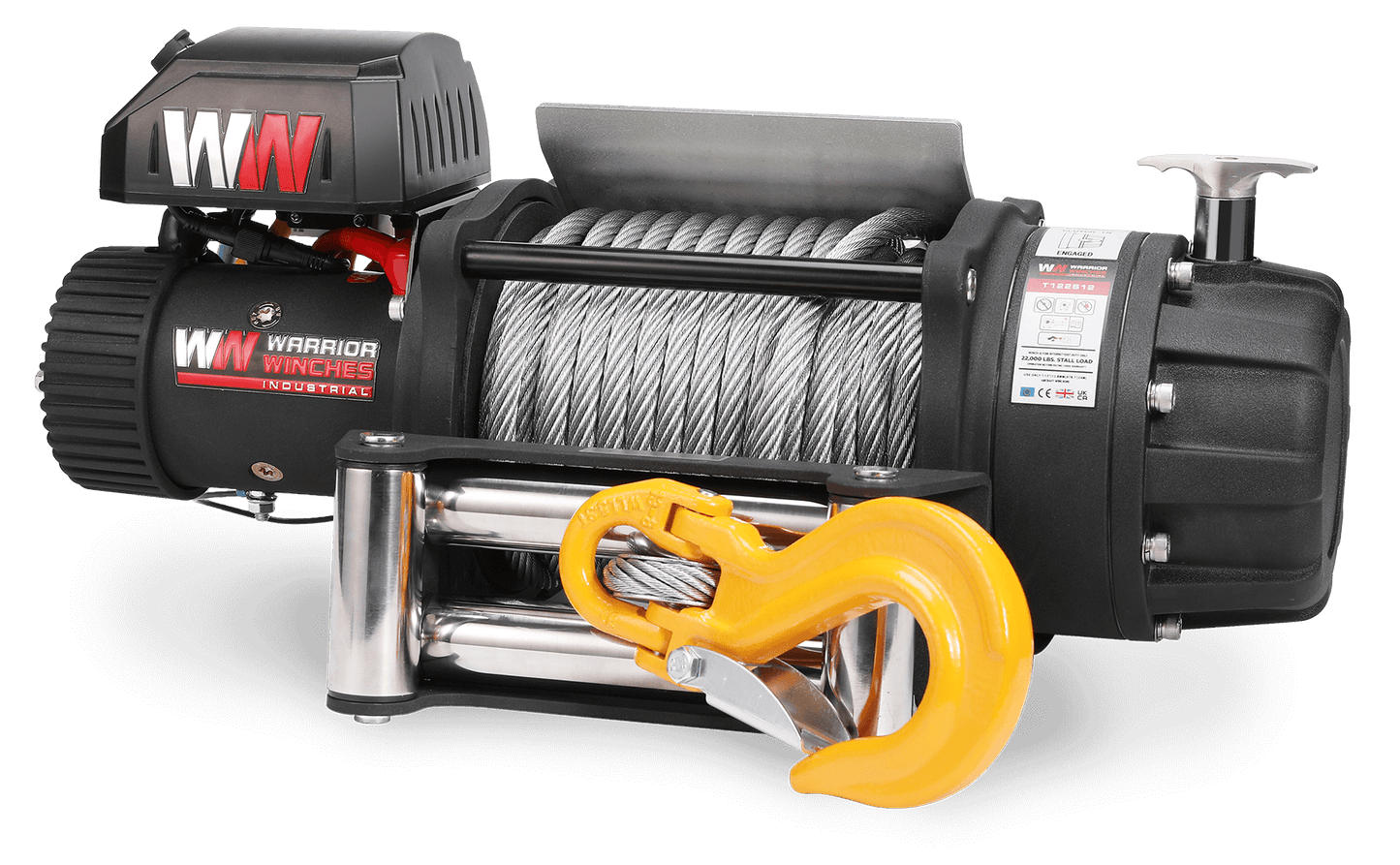T1000 22000lb Electric Winch - 12v Steel Rope