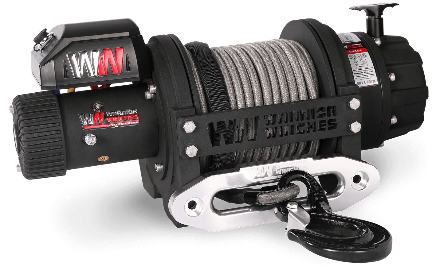 T1000 25000lb Electric Winch - 12v Synthetic Rope