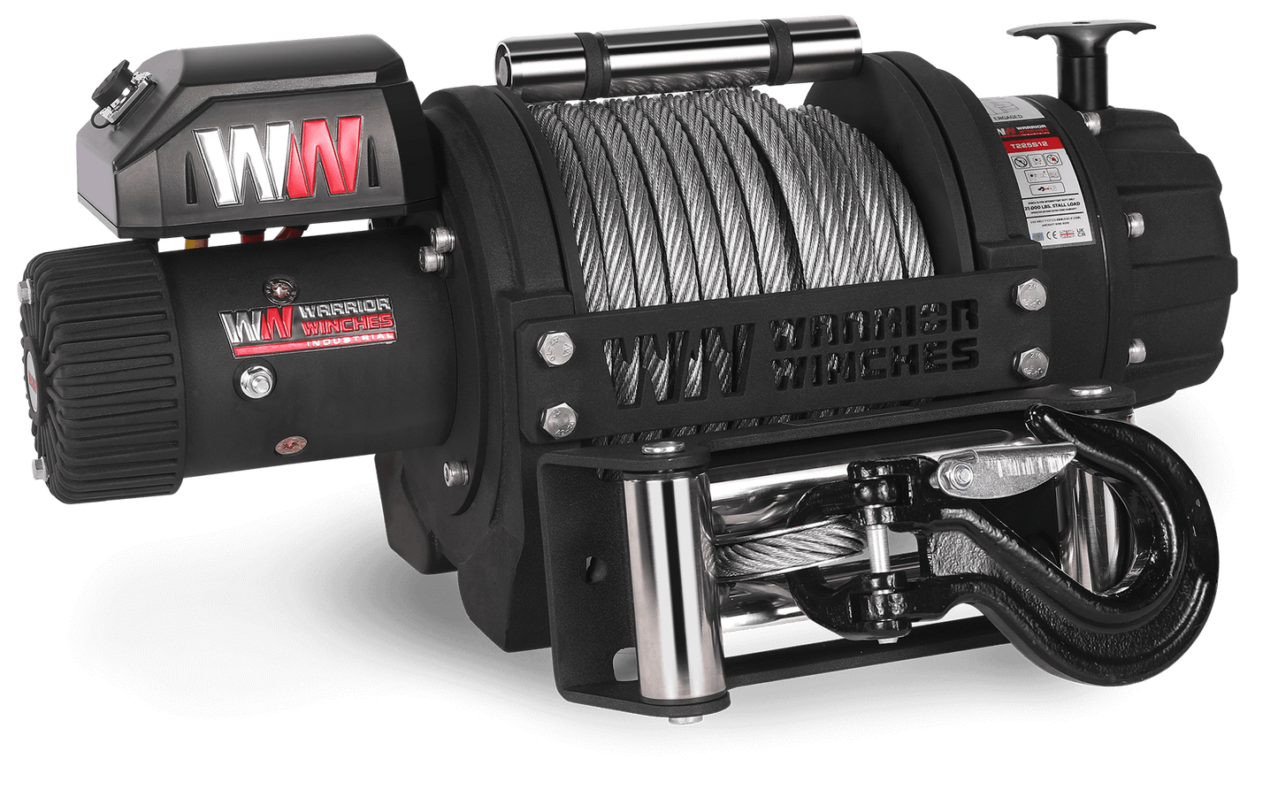 T1000 25000lb Electric Winch - 12v Steel Rope