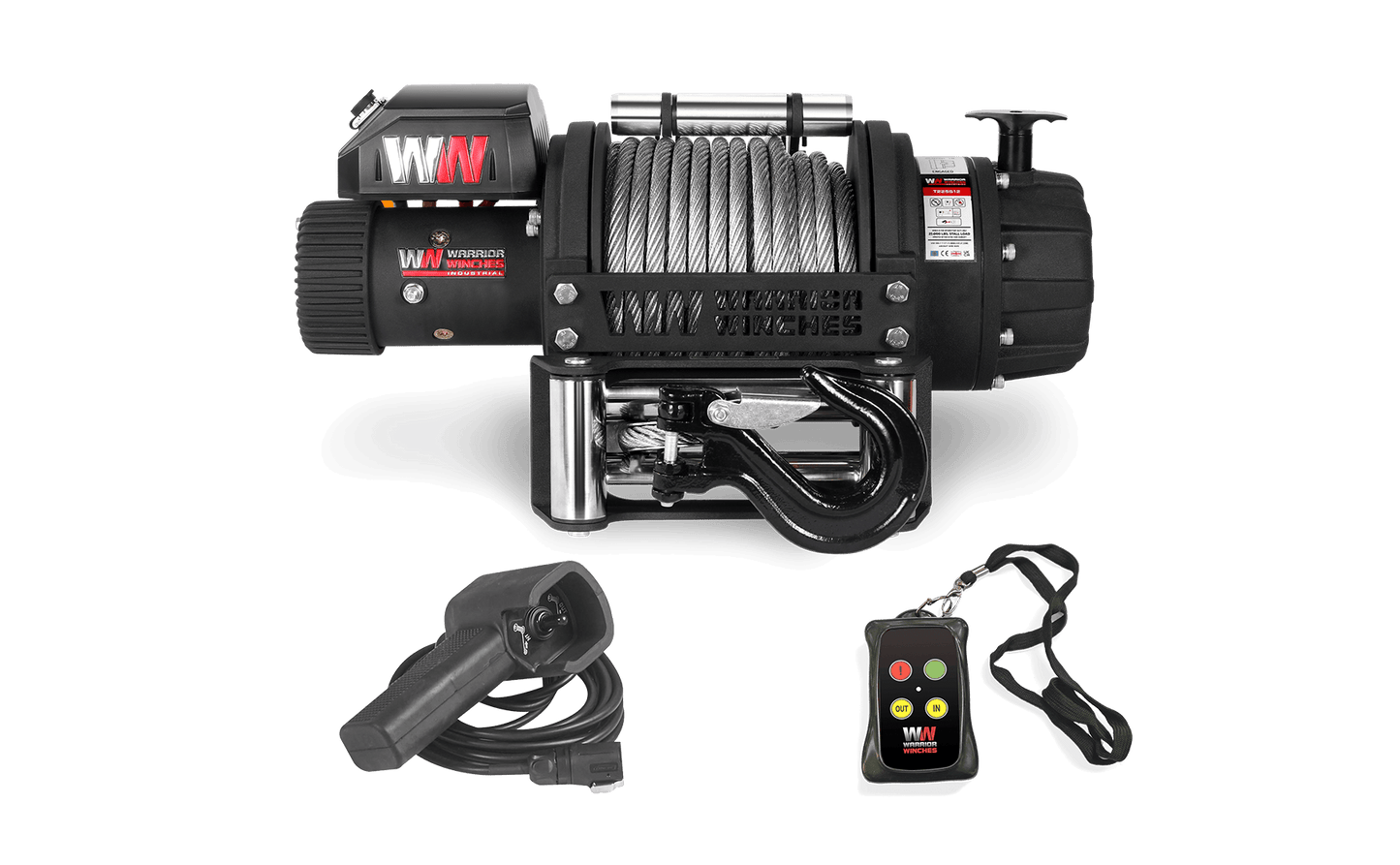T1000 25000lb Electric Winch - 12v Steel Rope