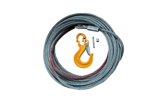 7/13" x 78' Steel Cable with Hook
