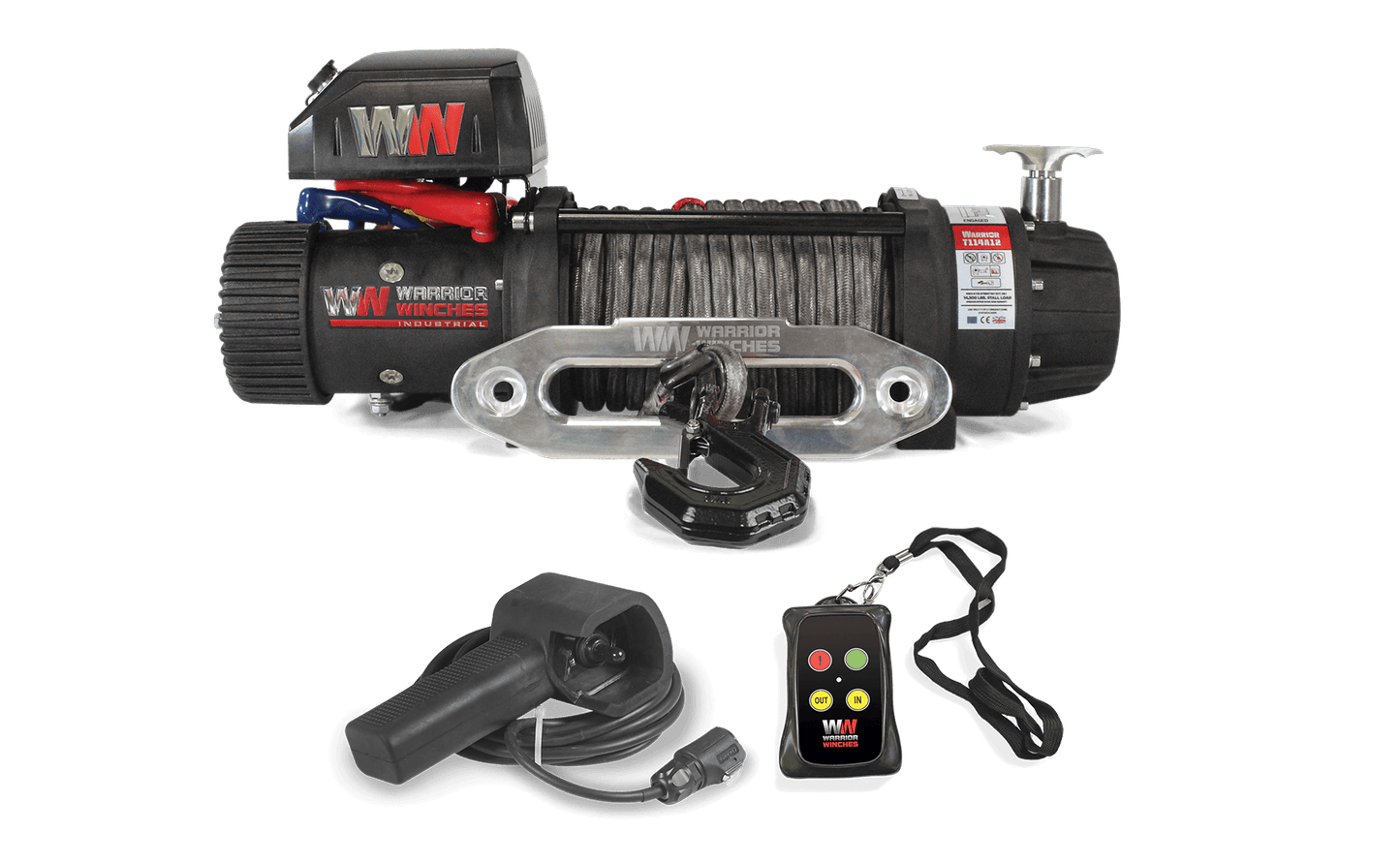 T1000 14500lb Electric Winch - 12v Synthetic Rope