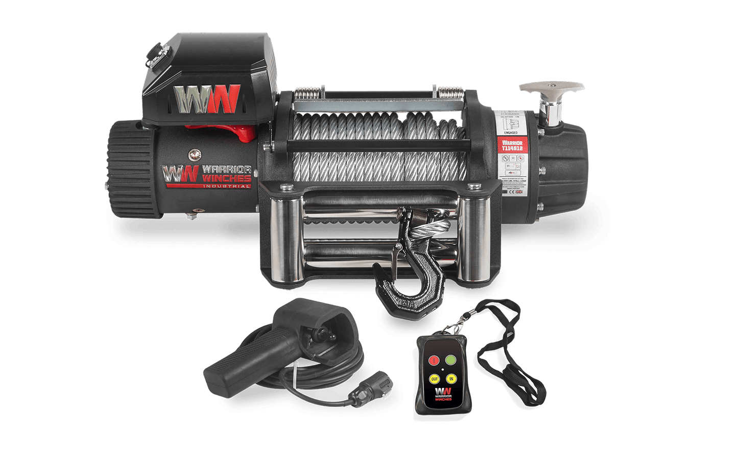 T1000 14500lb Electric Winch - 12v Steel Rope